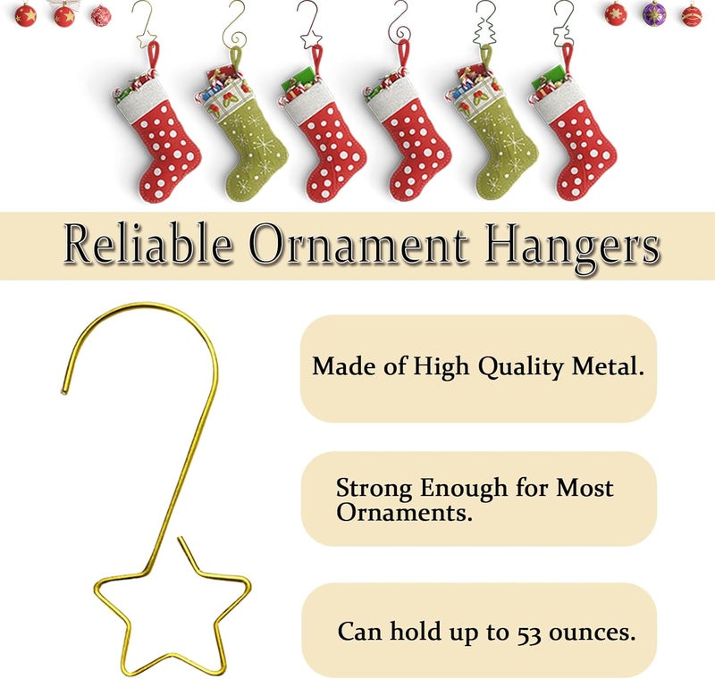 Twinkleplant 120 Pcs Christmas Ornament Hooks with Storage Box - Ornaments Hanger Hooks for Tree Decoration Hanging Holiday Ornaments - Image 3